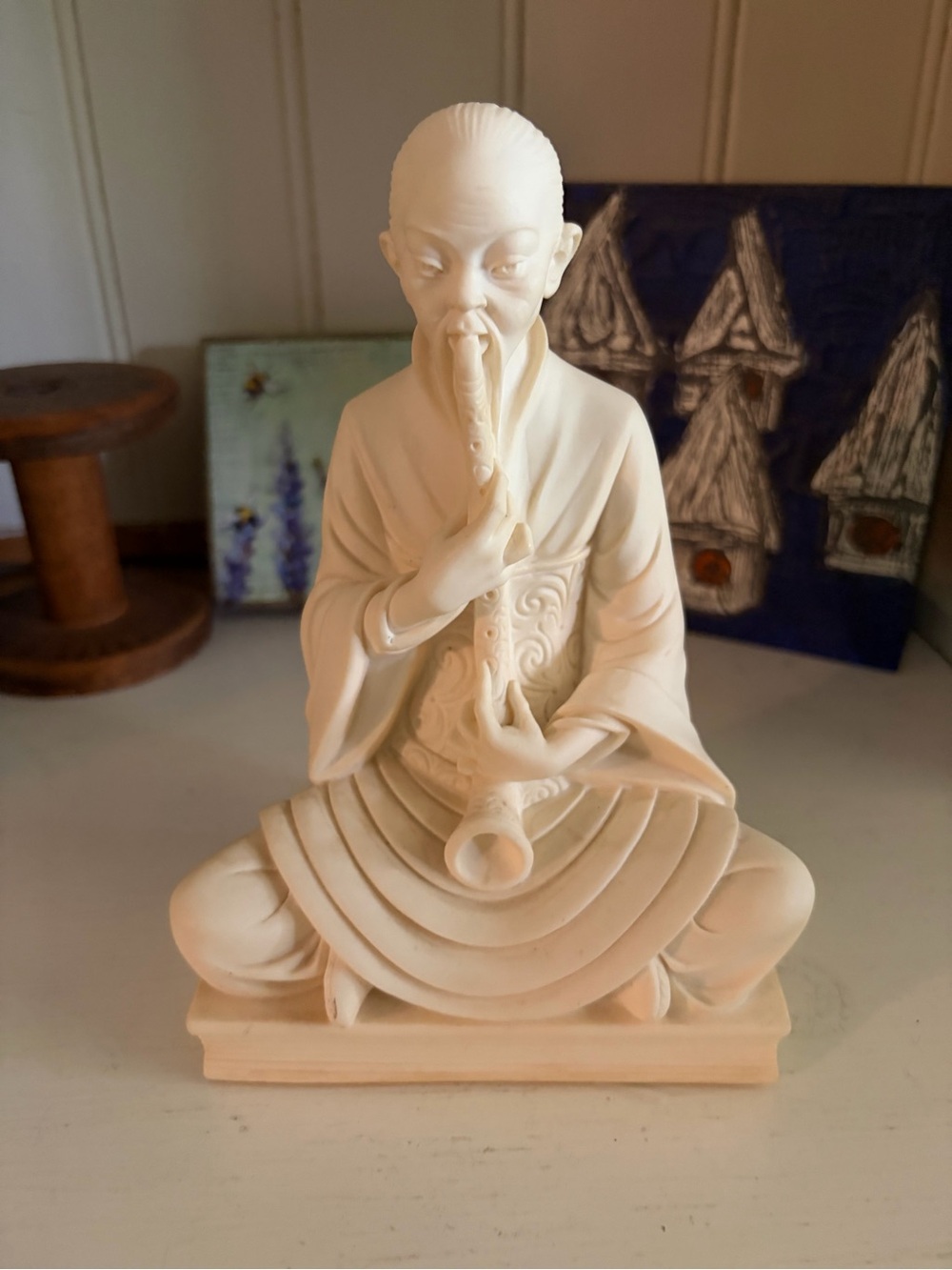Arnoldo Giannelli Alabaster Musician Statue - Home Art Accent